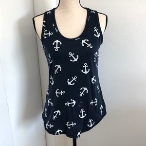 LuLaRoe Blue with Anchors Tank